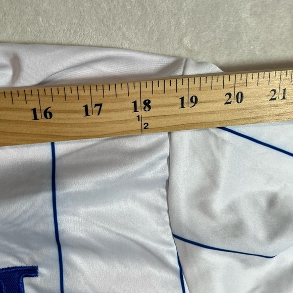 Honduras International Team Soccer Futbol Large White and Blue Striped Jersey - Picture 8 of 8